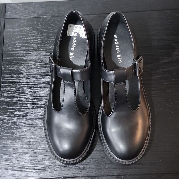 BRAND NEW MADDEN GIRL G-CRATE PLASFORM MARY JANE T-STRAP FLAT SHOE G1 - Picture 2 of 16